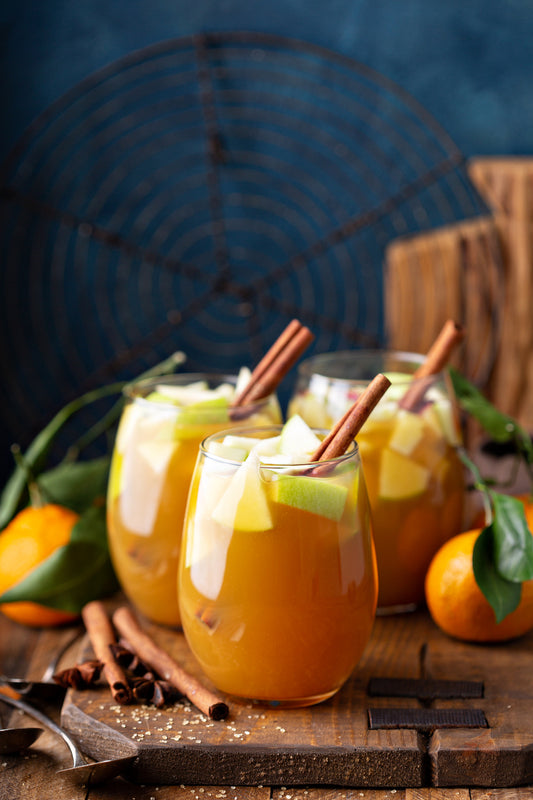 Spiced Apple & Pear Ginger Fizz Mocktail